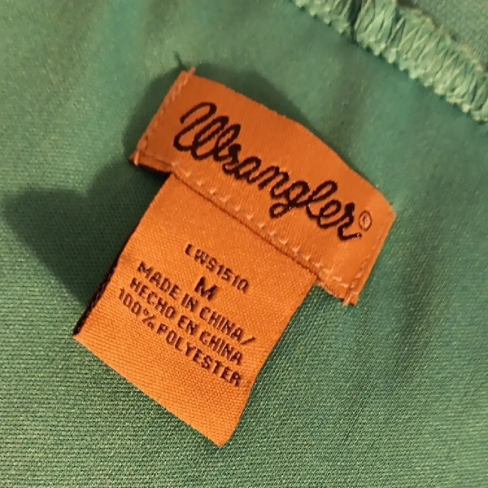 Wrangler Teal Crochet Fringe Mini Skirt